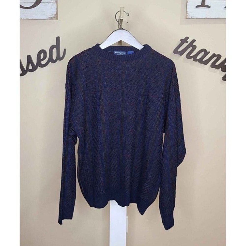 New MunsingWear Blue/Maroon Sweater Men's Size XL